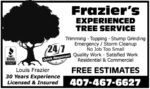 Frazier’s Experienced Tree Service