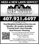 Your Neighborhood Lawn Service & Pressure Washing